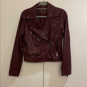 Blank Nyc ox blood leather moto jacket